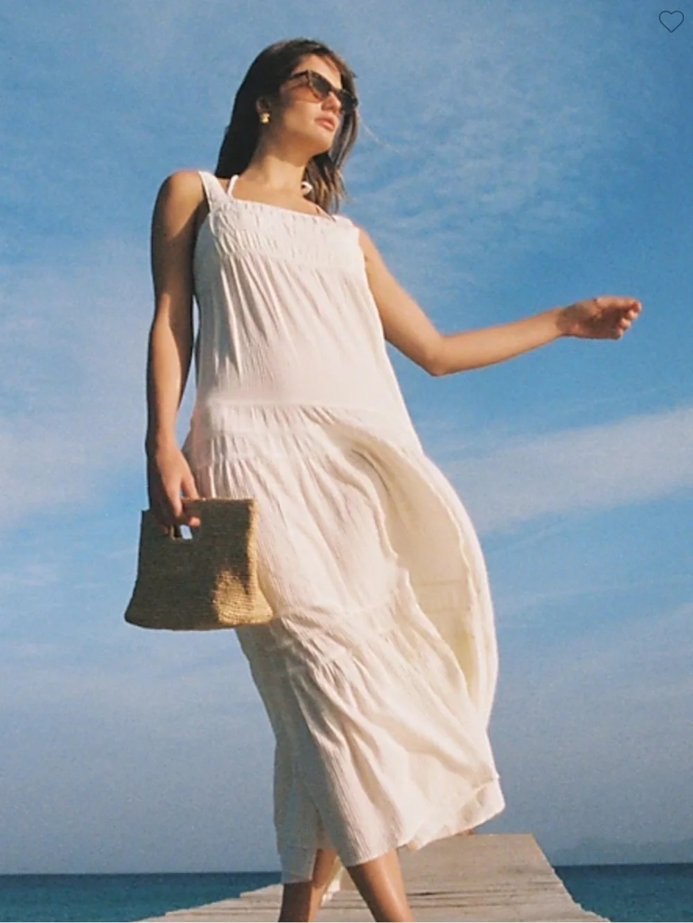 J. Crew Cream Airy gauze tiered maxi dress Cover Up Size M L #314 - Picture 4 of 17